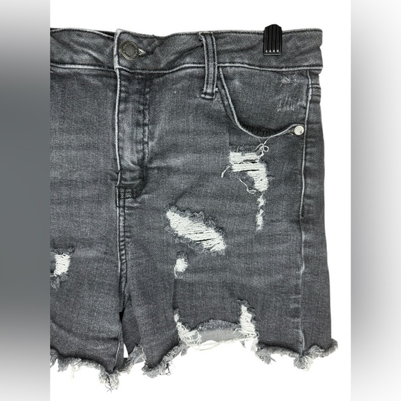 Judy Blue Distressed Cutoff Denim Shorts Size S Grey - Picture 3 of 9